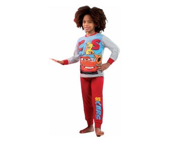 Pijamale lungi Disney αυτοκίνητα DY40G7203 98-104 CM 3-4 ani Gri/Rosu