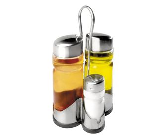Комплект купа за маслини Ibili от 5 части, неръждаема стомана/стъкло, 175 ml, сребристо/прозрачно