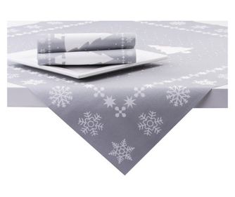 Stolnjak Linclass - White Tree (srebrni) / 80 x 80 cm / 1 kom