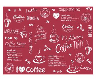 Mank HORECA terítők, Linclass® Airlaid, Coffee Time bordeaux, 40 x 30 cm, Ideális húsvétra, esküvőre, bulikra, keresztelőkre, 10