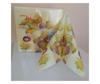 Празнични салфетки за маса Linclass - Kastanie (кестен) / 40 x 40 см / 50 бр.