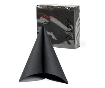 Εορταστικές χαρτοπετσέτες Softpoint - Μαύρες / 40x40 cm / 50 τμχ