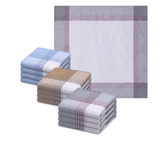 Комплект от 12 платнени кърпички Jemidi, 40 x 40 см, многоцветни, памук, 55059.09