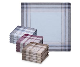 12 darabos Jemidi szövet zsebkendő készlet, 40 x 40 cm, többszínű, pamut, 55059.11