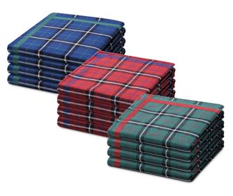 12 darabos Jemidi szövet zsebkendő készlet, 30 x 30 cm, többszínű, pamut, 55064.04