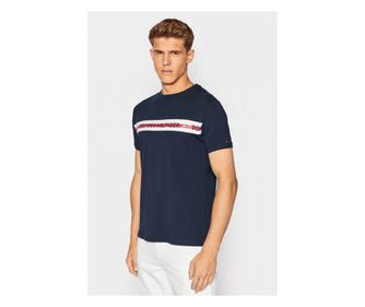 Ανδρικό T-shirt Tommy Hilfiger Logo UM0UM01915 M INTL Μπλε