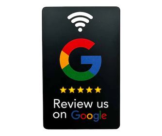 Card pentru recenzii Google NFC, negru