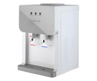 Диспенсър за вода Finlux FWD 2043GL, 90/590W, 4-95C, Охлаждане 1.5l/h, Затопляне 5l/h, Бял/сив