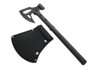 Ideallstore® sjekira, Unleashed Viking, nehrđajući čelik, crna, 42 cm, korice uključene