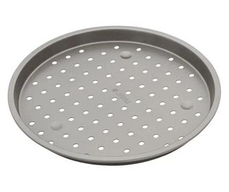 Tava perforata pizza Judge Bakeware, otel carbon, 30x2 cm, argintiu