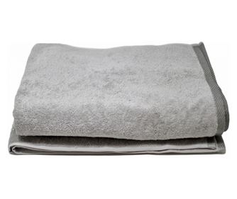 Homelevel unisex szaunatörölköző, 100 x 180 cm, szürke, biopamut, 54937.03