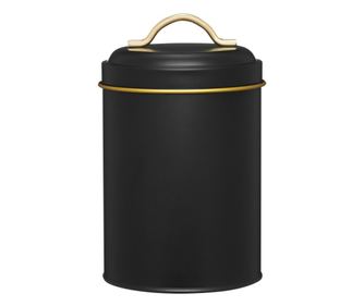 Cutie depozitare cu capac 1.4L, AMBITION Royal, negru, metalica