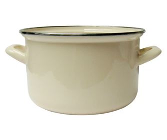 Oala emailata EMALIA OLKUSZ, 22cm, 5.4L, crem