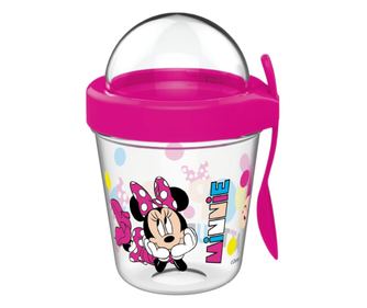 Disney Minnie Chill pohár snack tartó fedéllel és kanállal 350 ml