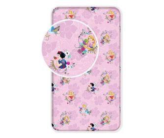 Disney Hercegnők rose gumis lepedő 90x200cm