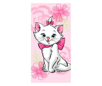 Disney Marie Pink Flower fürdőlepedő, strand törölköző  70*140cm