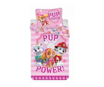 Mancs Őrjárat Pup Power Pink ágyneműhuzat 140×200cm, 70×90 cm microfibre