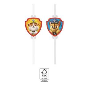 Mancs Őrjárat Rescue Heroes papír szívószál, 4 db-os szett FSC