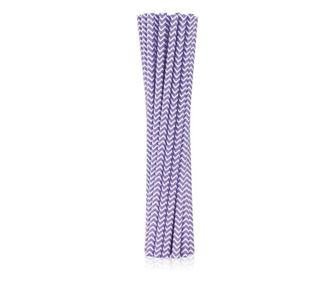 Lila Lilac papír szívószál 12 db-os