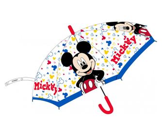 Disney Mickey gyerek félautomata átlátszó esernyő színes Ø74cm