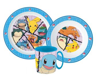 Pokémon étkészlet, micro műanyag szett bögrével 265 ml