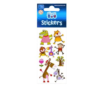 Állatos Crocodile matrica ezüst díszítéssel