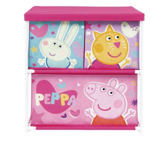 Peppa malac Friends játéktároló állvány 3 rekeszes 53x30x60 cm