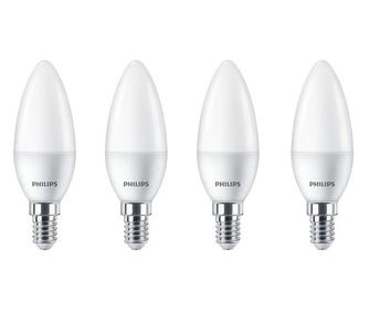 КОМПЛЕКТ 4x LED крушка, Philips, B35, E14/5W/230V, 2700K