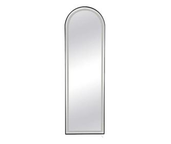 Огледало, Овално, LED осветление, Алуминий, 50х160см, Черен