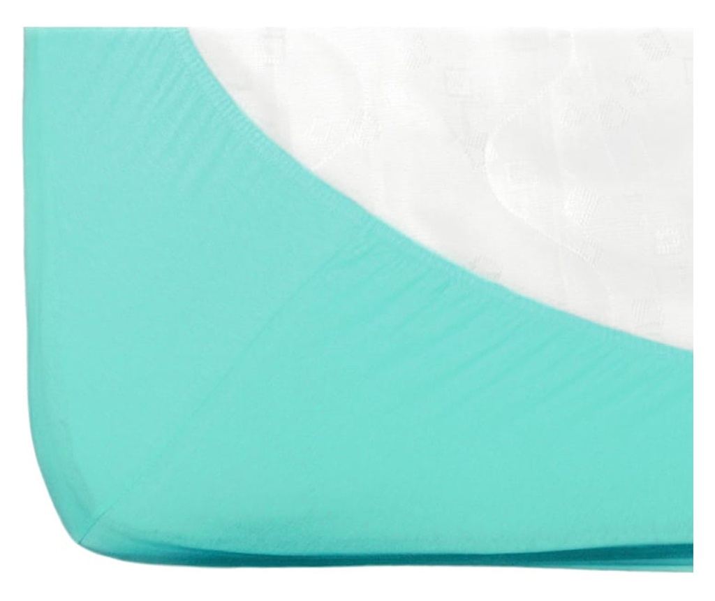 Cearsaf cu elastic jerse din bumbac Menta 120/60 cm - 2