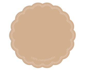 Coastere/suporturi din hartie Tissue pentru pahare sau cesti / bej / 100% compostabile / diametru 9 cm / 250 buc