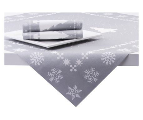 Mank HORECA terítő, Linclass® Airlaid, White Tree Silver, 80 x 80 cm, Ideális esküvőre, bulikra, keresztelőre