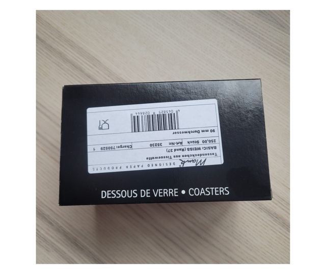 Coastere/suporturi din hartie pentru pahare sau cesti / albe / diametru 9 cm / 250 buc