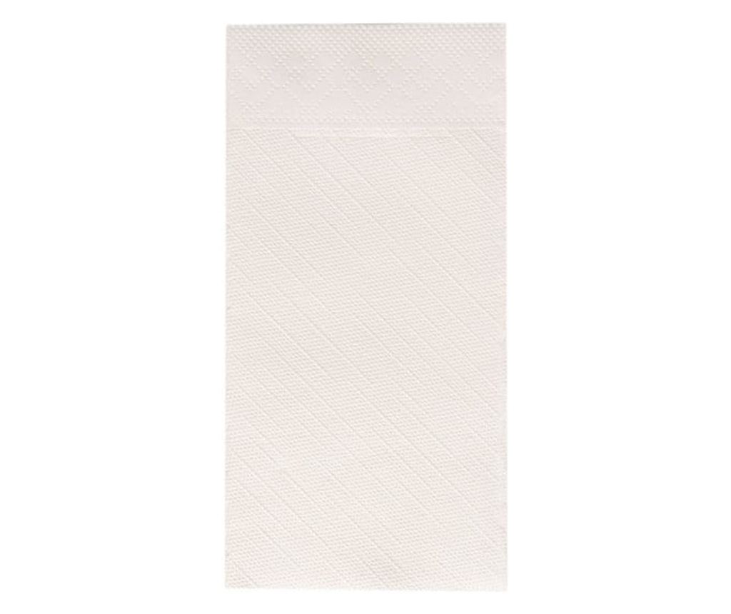 Evőeszközzsebes szalvéták Tissue Deluxe Light - Fehér / 40 x 40 cm / 75 db - 2