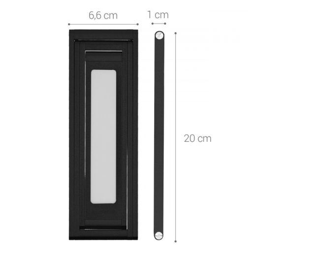 Összecsukható asztali lámpa LED-del és microUSB-vel, Kwmobile, fekete, alumínium, 40590.01