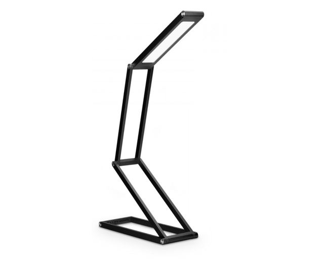 Összecsukható asztali lámpa LED-del és microUSB-vel, Kwmobile, fekete, alumínium, 40590.01
