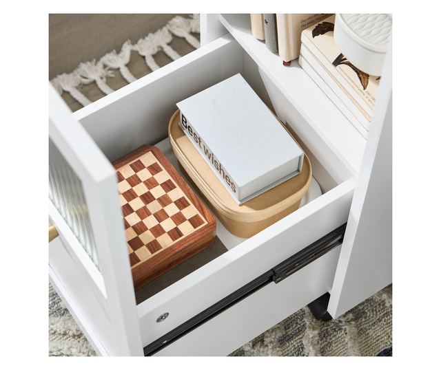 Stolik kawowy na kółkach z 1 szufladą FBT150-W