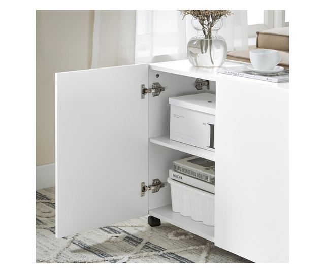 Stolik kawowy na kółkach z 1 szufladą FBT150-W