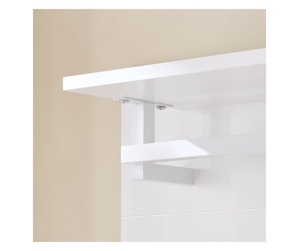 SoBuy cârlige de perete, Cârlige de perete cu rafturi, Portmanteau cu raft FHK36-W - 5
