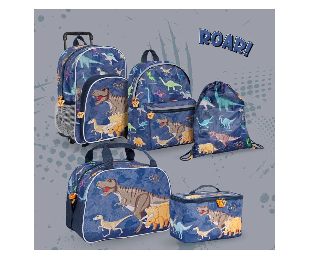 Geantă termică pentru prânz, Perletti, 15x15x23 cm, model Dinozauri, colecția Cool Kids - 6