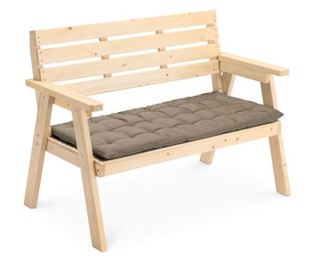 Възглавница за пейка Jemidi, 120 x 40 см, кафява, полиестер / памук, 55177.34