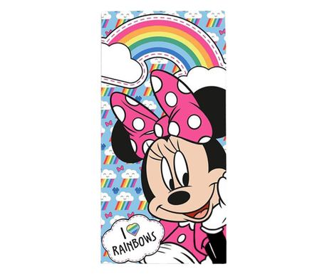 Disney Minnie Rainbows fürdőlepedő, strand törölköző 70x140cm