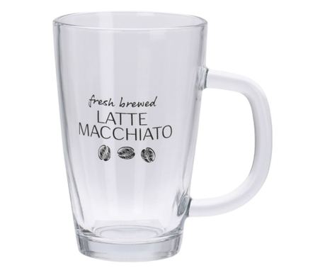 Set od 2 šalice s žličicama za latte macchiato, Excellent Houseware