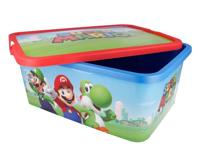Super Mario műanyag tároló doboz 13 L