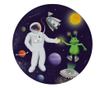 Space Űr papírtányér kék 8 db-os 23cm