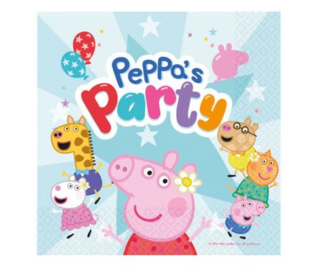Peppa malac Celebration szalvéta 16 db-os 33x33 cm
