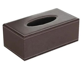 Papírzsebkendő tartó doboz, műbőr, méretek 24x12x8,5 cm, barna színű ABYZ™
