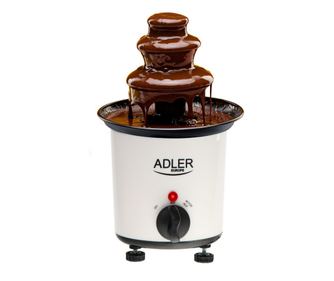 Шоколадов фонтан Adler AD 4487, 30W, 200ml, 80C, Светлинен Индикатор, Бял
