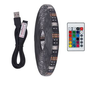 Banda LED MRG M725 , cu Telecomanda, RGB 5050, Lungime 3M, Pentru TV Auto, Exterior, Interior, Autoadeziva, Cu Silicon