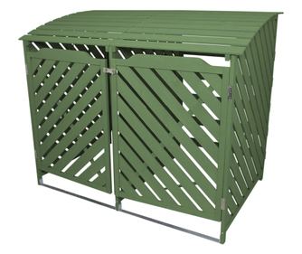 Coș dublu de gunoi verde salvie Depozitare în aer liber